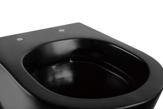 Подвесной унитаз ABBER Bequem AC1103MB безободковый чёрный матовый